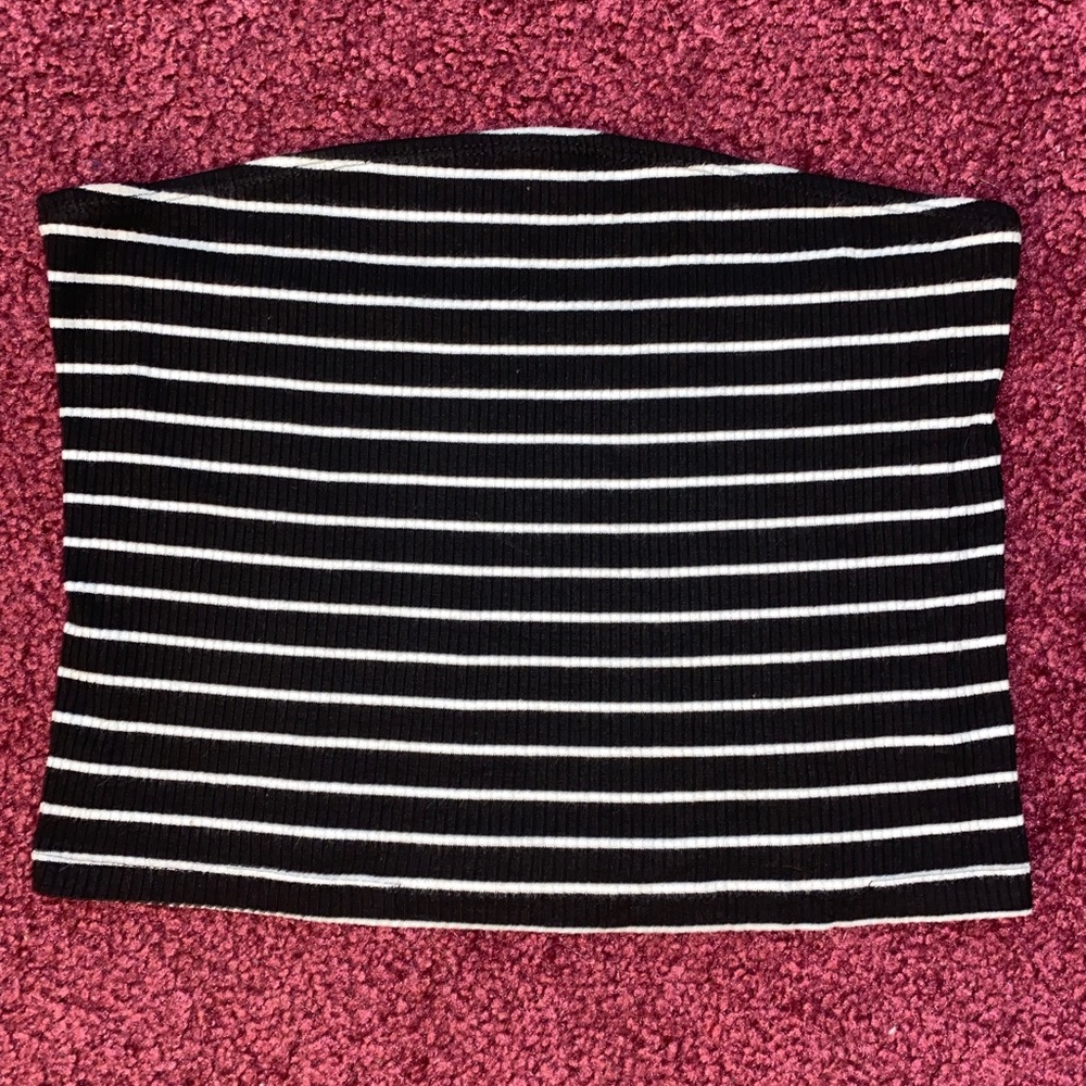 American Eagle black and white tube top